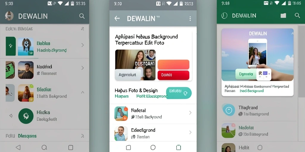 Tampilan antarmuka DEWALIN saat menghapus background gambar.