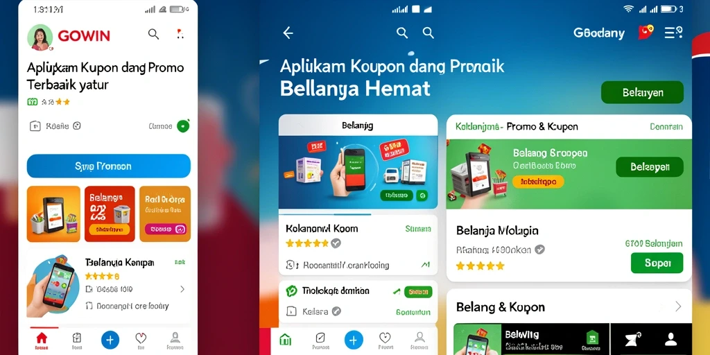 Tampilan antarmuka GOWIN yang user-friendly untuk promo & kupon