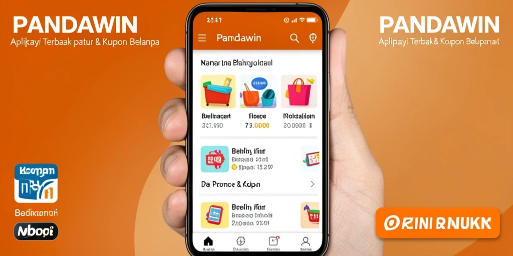 Antarmuka aplikasi PANDAWIN yang memudahkan akses promo kupon.