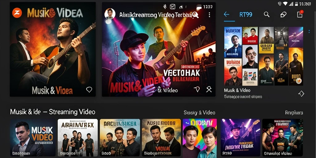 Tampilan antarmuka RT99 yang user-friendly untuk streaming video.