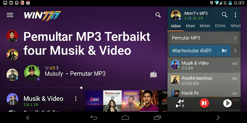 Tampilan antarmuka aplikasi WIN777 yang menarik dan fungsional.
